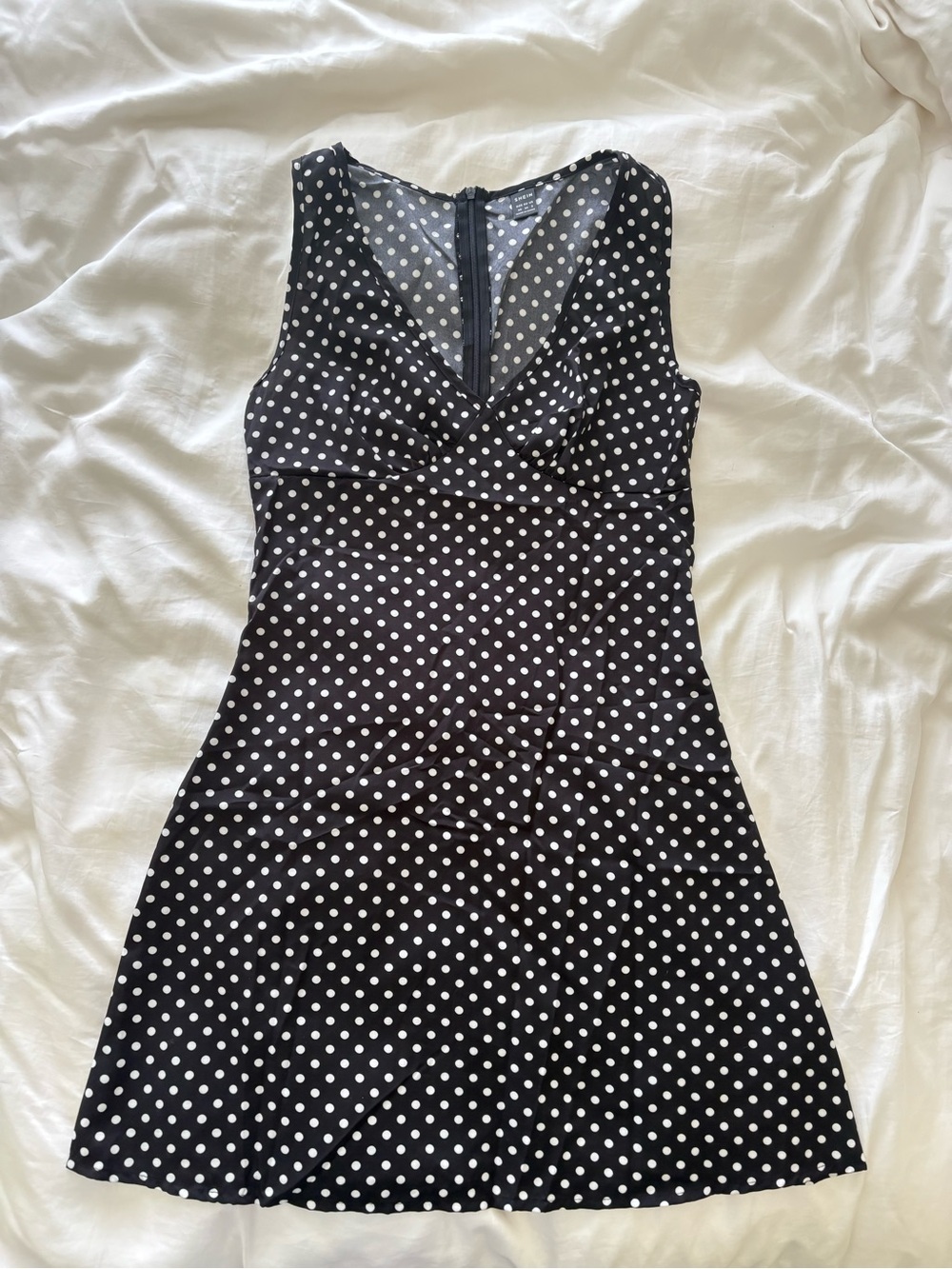 SHEIN Black Polka Dot Midi Dress